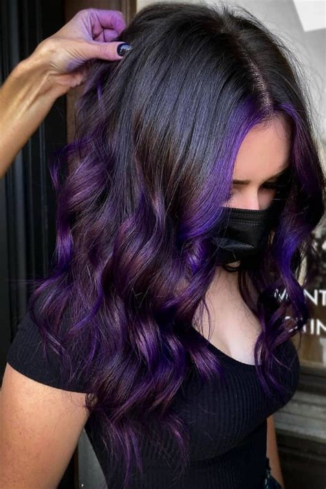 purple hair dye for dark hair.
